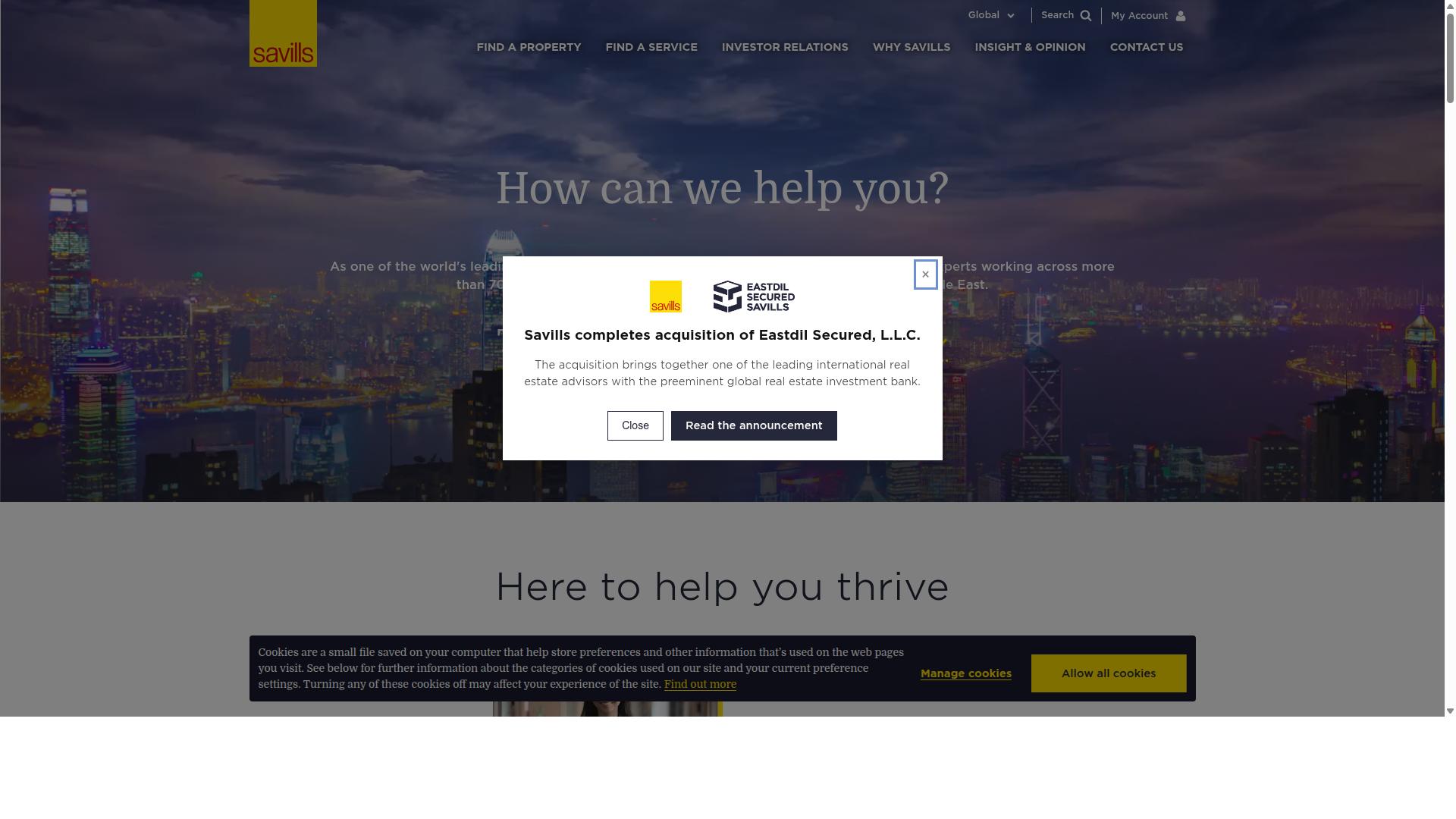Savills website